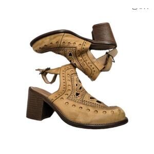 Womens Veracruz Artisans X Anthropologie Brown Bohemian Mule Size 40 US 9